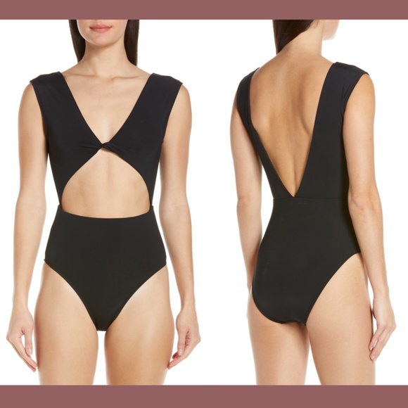NEW $260 Beth Richards Twist One-Piece Swimsuit in Black [SZ Large‎ ] - Picture 4 of 12